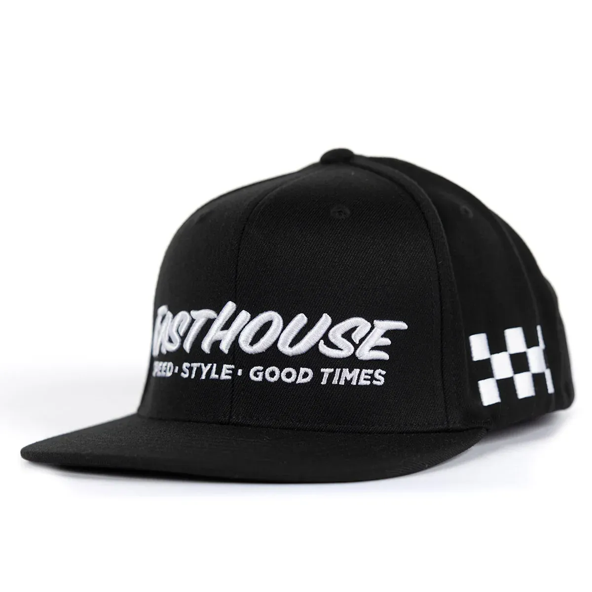 Fasthouse Clear-Cut Flexfit Hat - Black, Size: OS