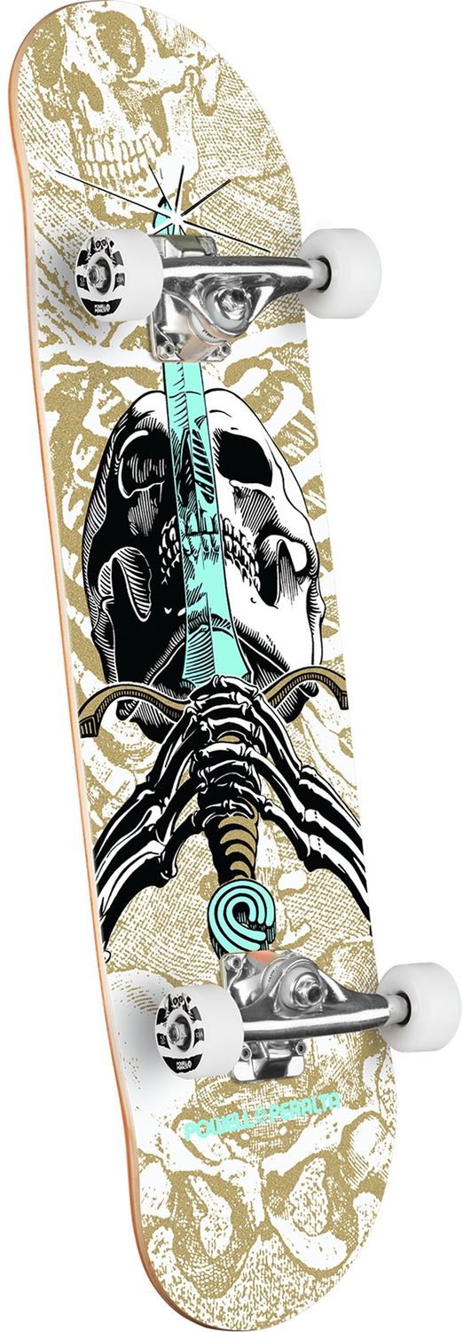 Powell Peralta Skull and Sword Metallic Gold Complete 8.0, Size: 8.0