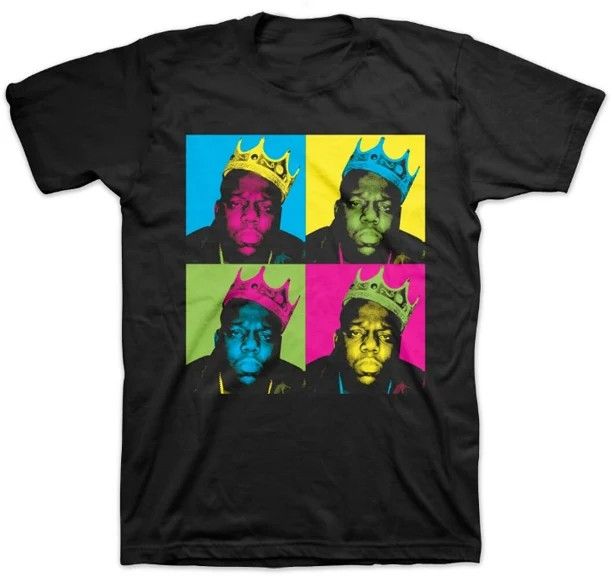 Notorious B.I.G Warhall Crown Black S/S Tee, Size: S