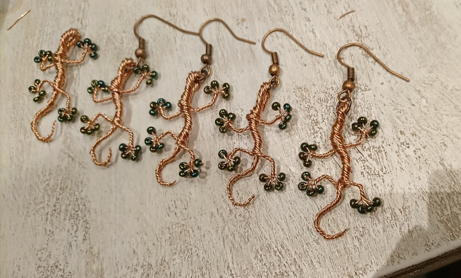 Copper lizard set