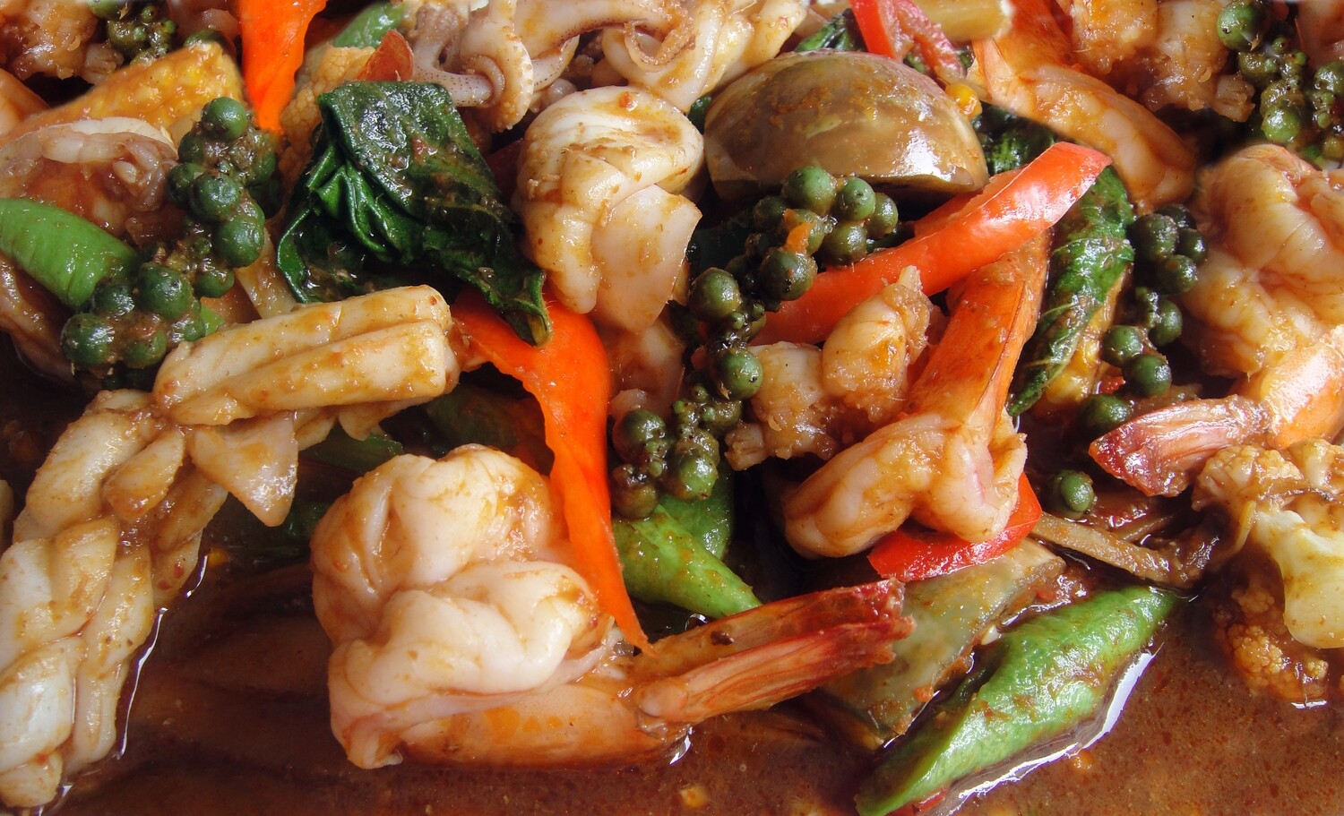 FRUITS DE MER
Har Ding
Légumes chinois aux
crevettes et noix d’acajou