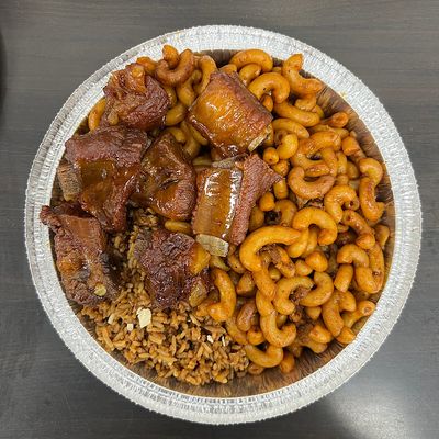 C) RIZ, NOUILLES ET SPARERIBS