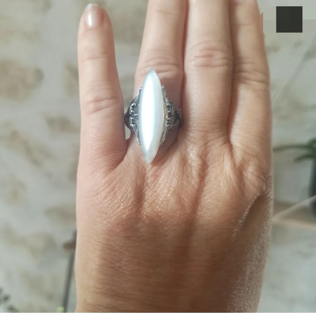 Bague réglable pierre de lune