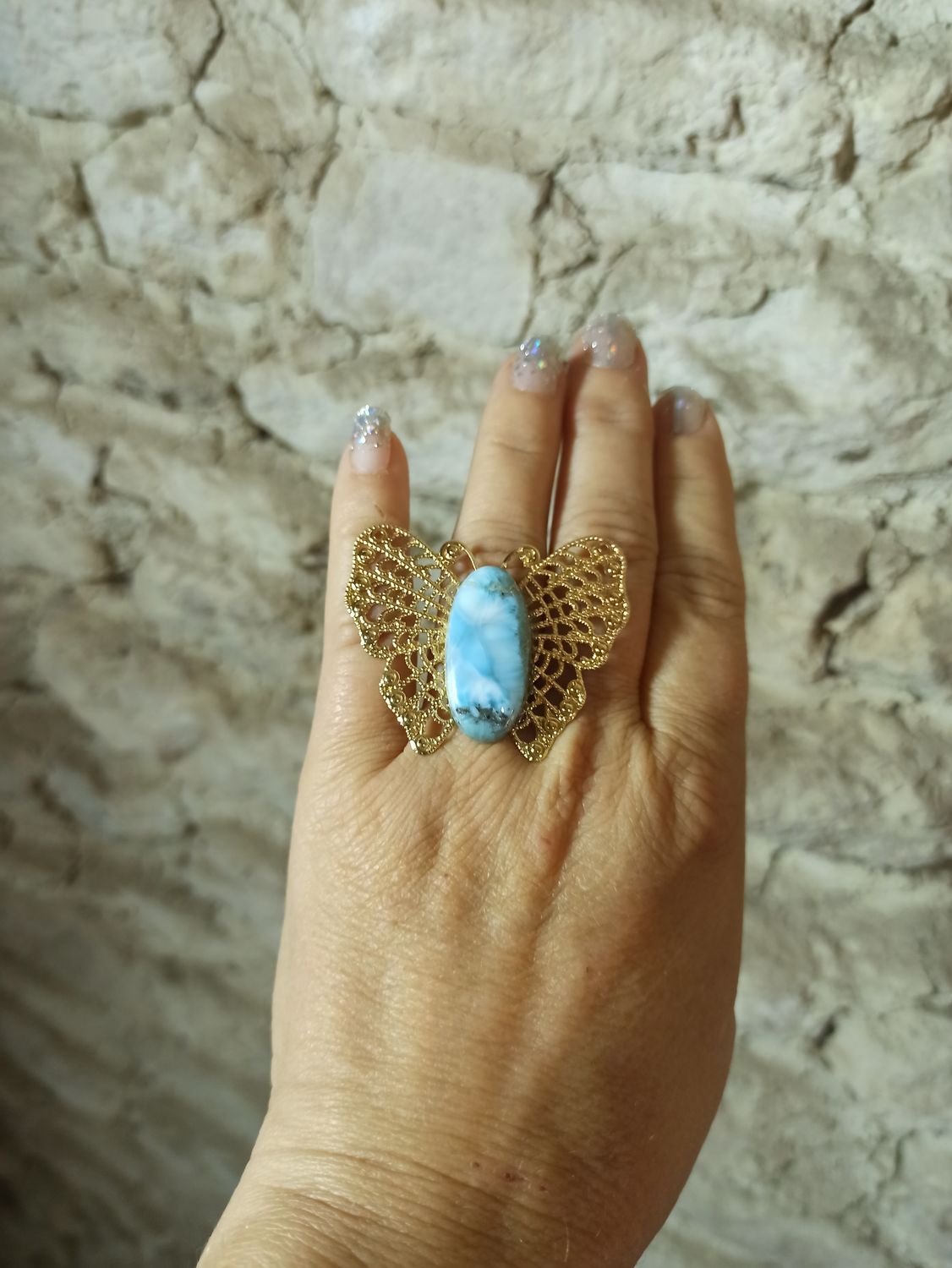 Bague réglable Larimar