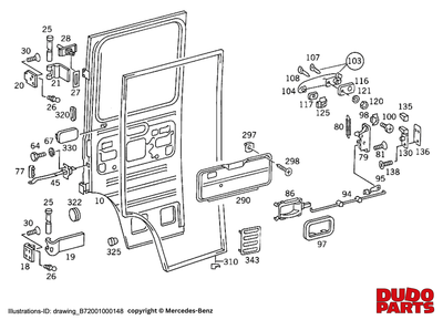 #290 Inside doorcover for sliding window RIGHT