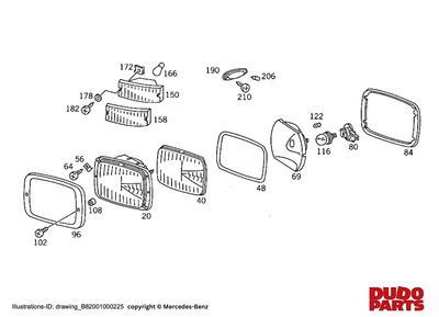 #040 Lens for Duplo headlight, RIGHT Aftermarket