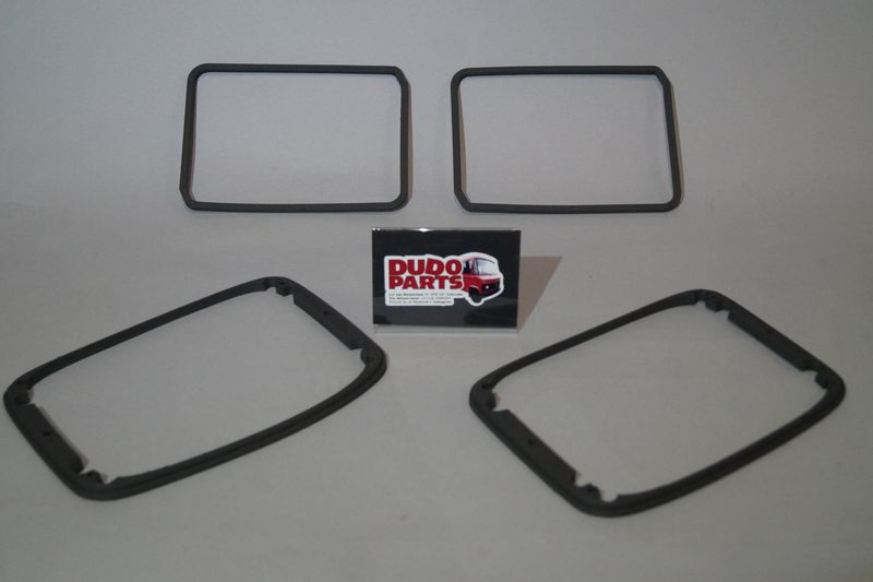 #084 Head light seal / gasket, SET for two metal headlights