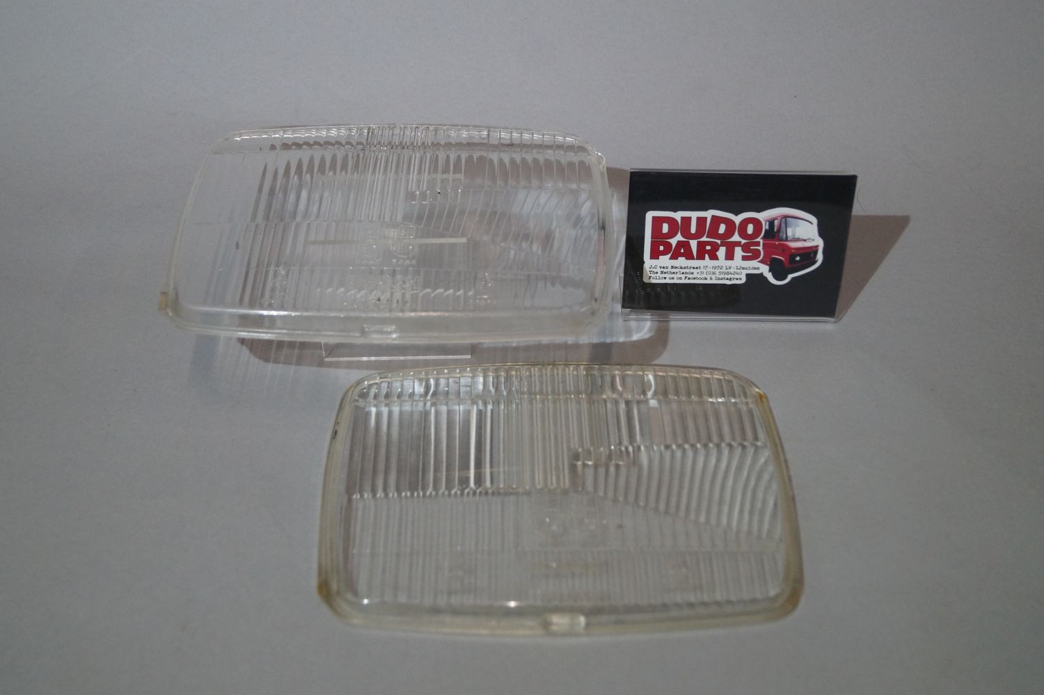 #040 Lens / lampglass for Duplo headlight, LEFT &amp; RIGHT Bosch SET