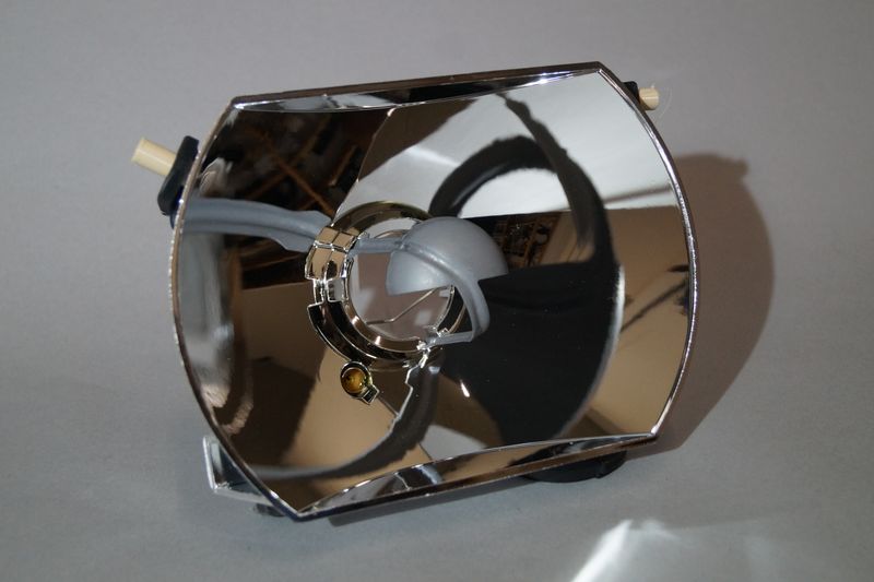 #047 Headlight Mirror / reflector for Metal Headlight, H4, LEFT