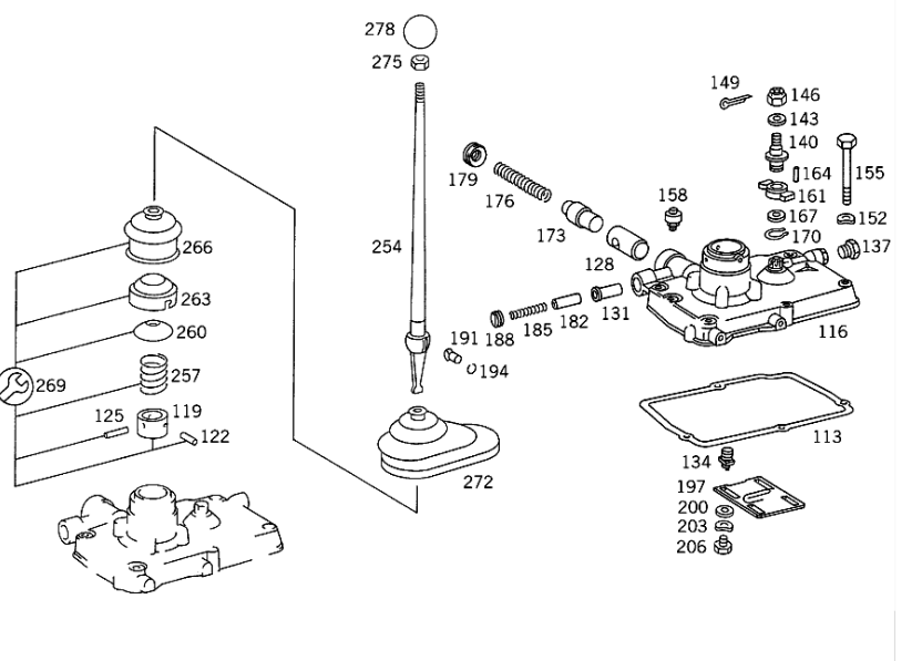 Shift lever bearing in/on gearbox &amp; Gearstick