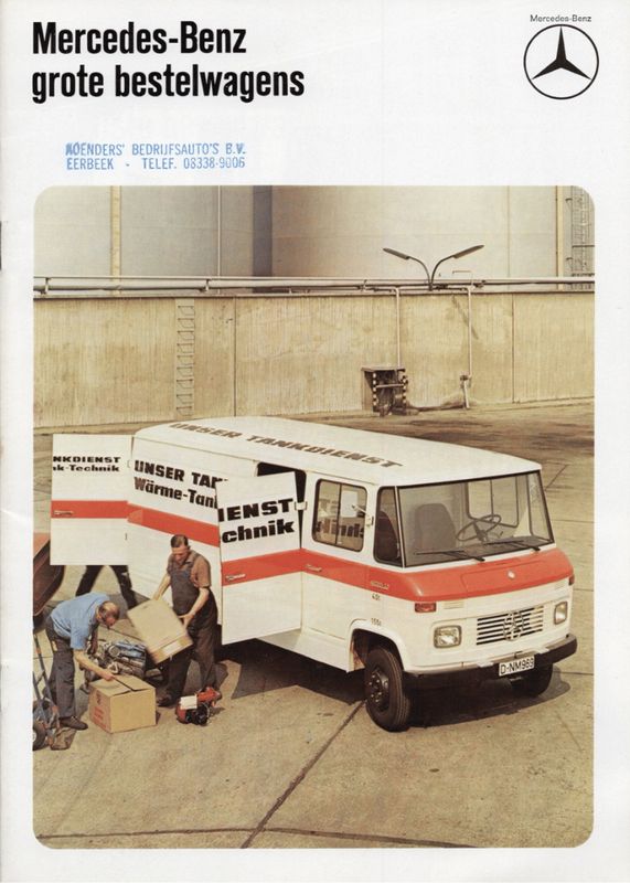 Sales Brochure 'Mercedes-Benz grote bestelwagens' (Dutch)