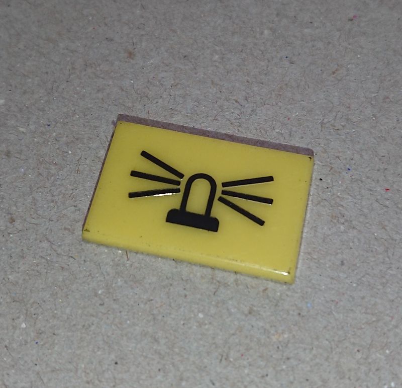 #065 Yellow Revolving Beam Signal Lamp Symbol Glass for Dashboard