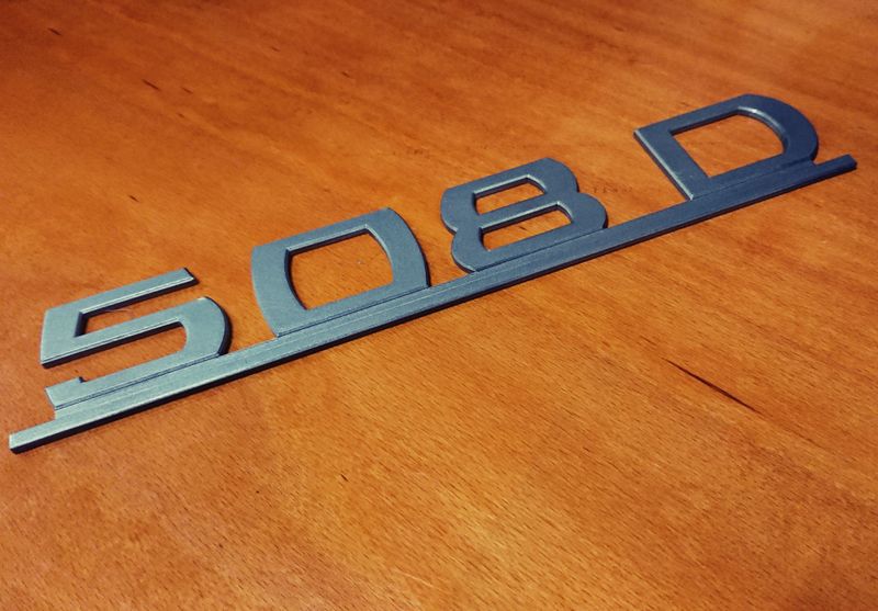#001 Mercedes 508D Type Designation Emblem #001 Mercedes 508D Type Designation Emblem