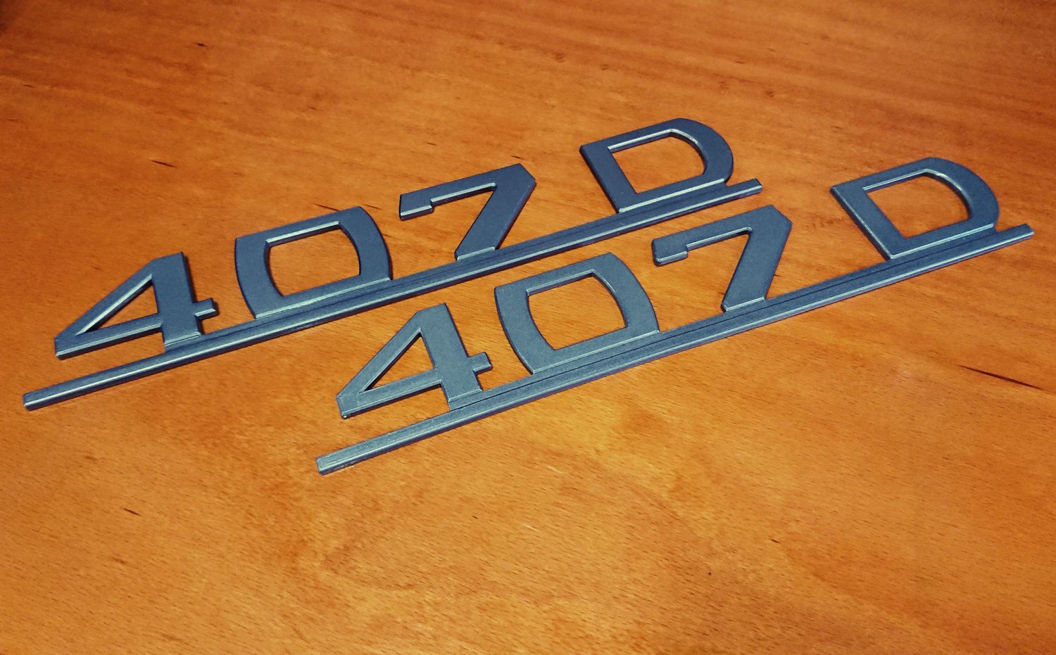 Mercedes 407D Type Designation Emblem SET