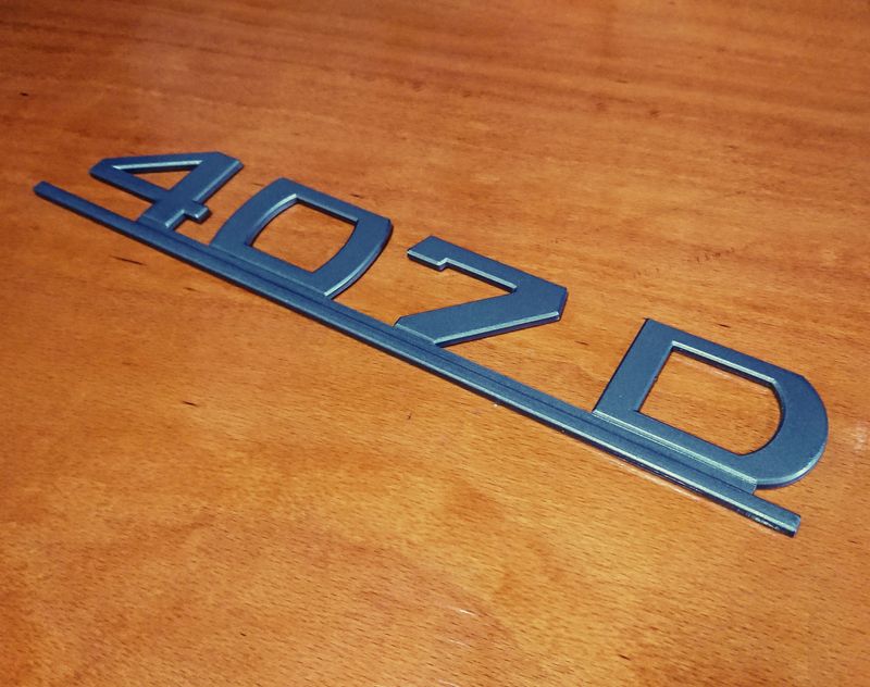 Mercedes 407D Type Designation Emblem