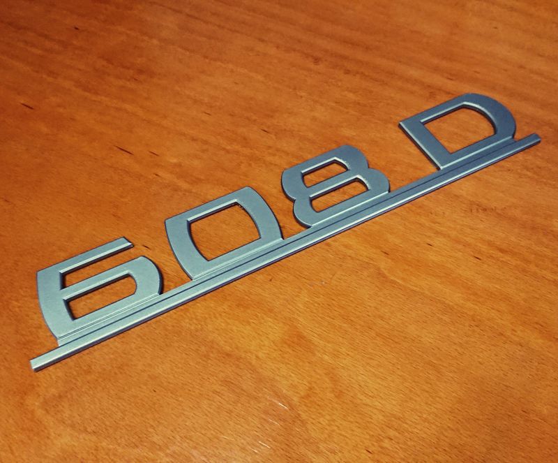 #020 Mercedes 608D Type Designation Emblem #020 Mercedes 608D Type Designation Emblem