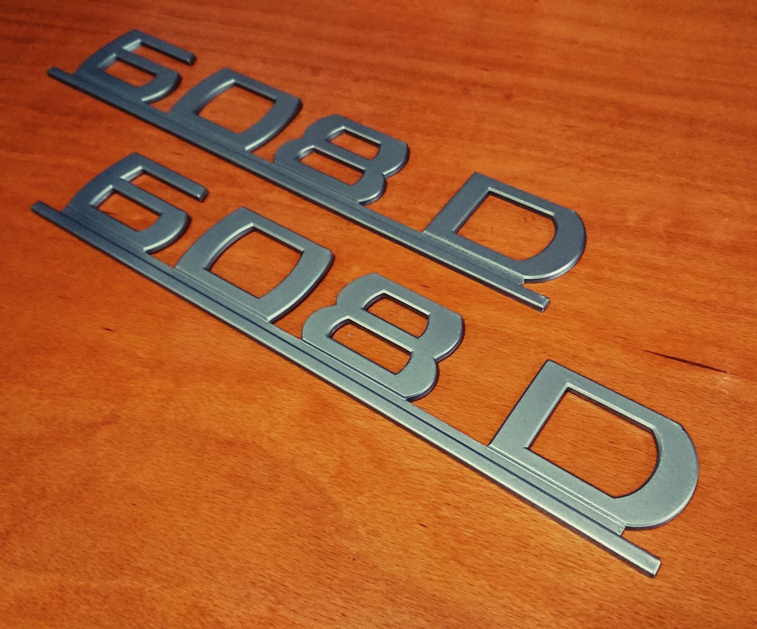 #020 Mercedes 608D Type Designation Emblem SET