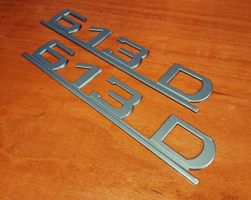 #170 Mercedes 613D Type Designation Emblem SET