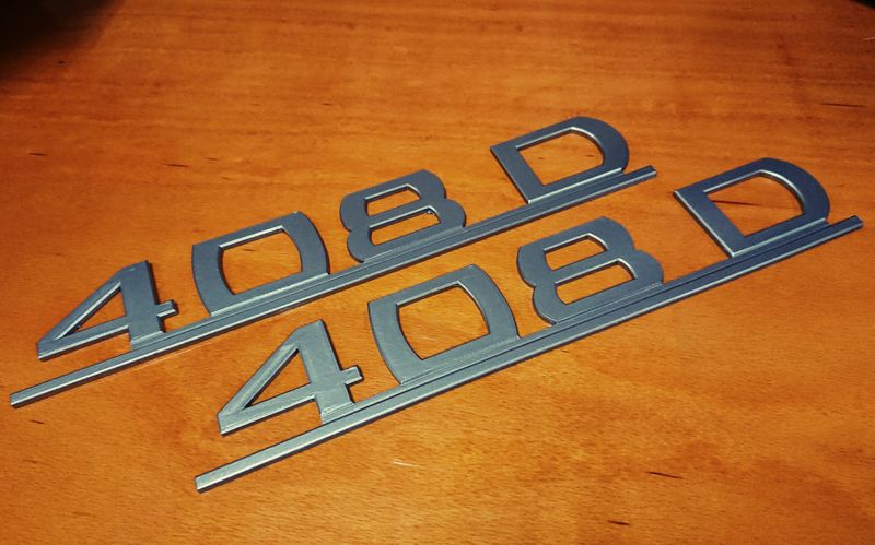 Mercedes 408D Type Designation Emblem SET