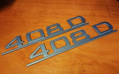 Mercedes 408D Type Designation Emblem SET Mercedes 408D Type Designation Emblem SET
