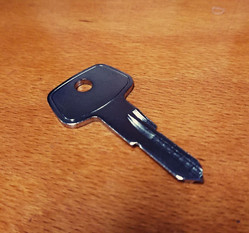 #028 Original Blank Key for vintage Mercedes lockable fuel cap