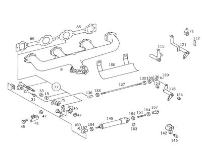 Cylinder for exhaust brake on OM352 / 613D