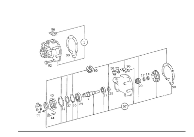 Water Pump for 408D 508D, 608D O309 OM314 / Drawing B20001000164