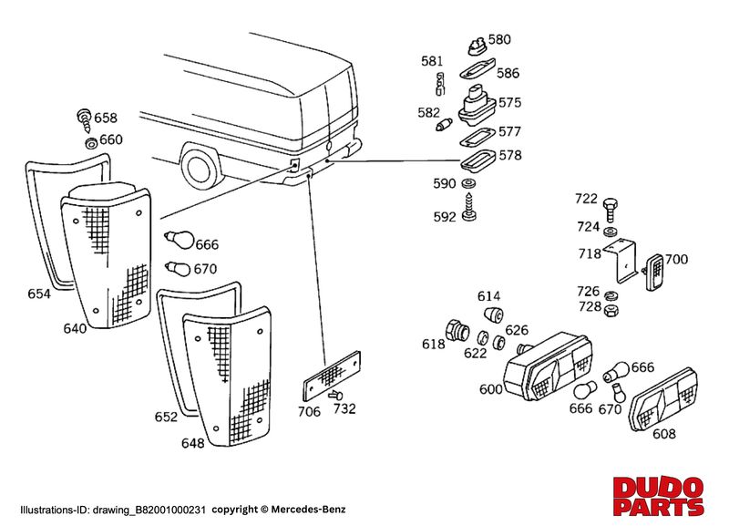 #666 Light Bulb set for taillight #640