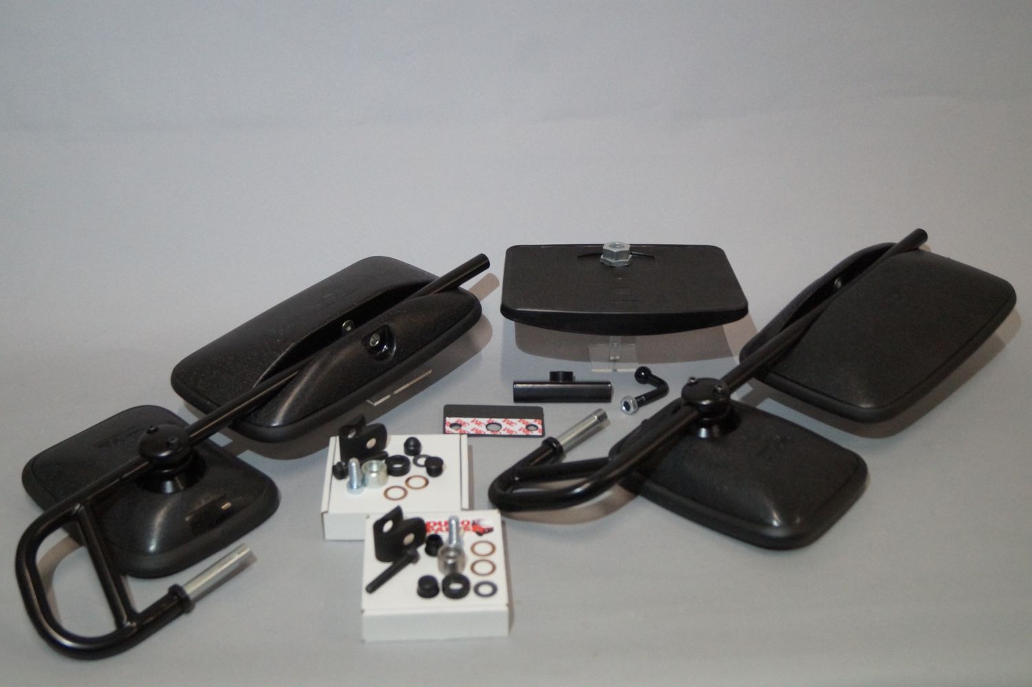 #086 COMPLETE-SET! 2x Holder &amp; rearview Mirror &amp; Blindspot Mirror &amp; Curb-side Mirror