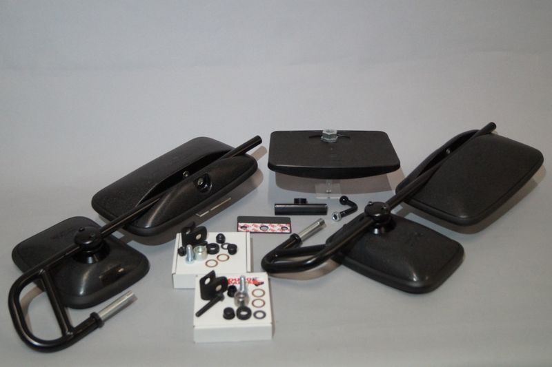#086 COMPLETE-SET! 2x Holder &amp; rearview Mirror &amp; Blindspot Mirror &amp; Curb-side Mirror