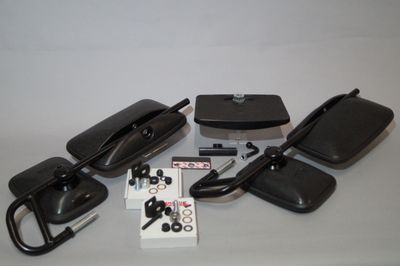 #086 COMPLETE-SET! 2x Holder &amp; rearview Mirror &amp; Blindspot Mirror &amp; Curb-side Mirror