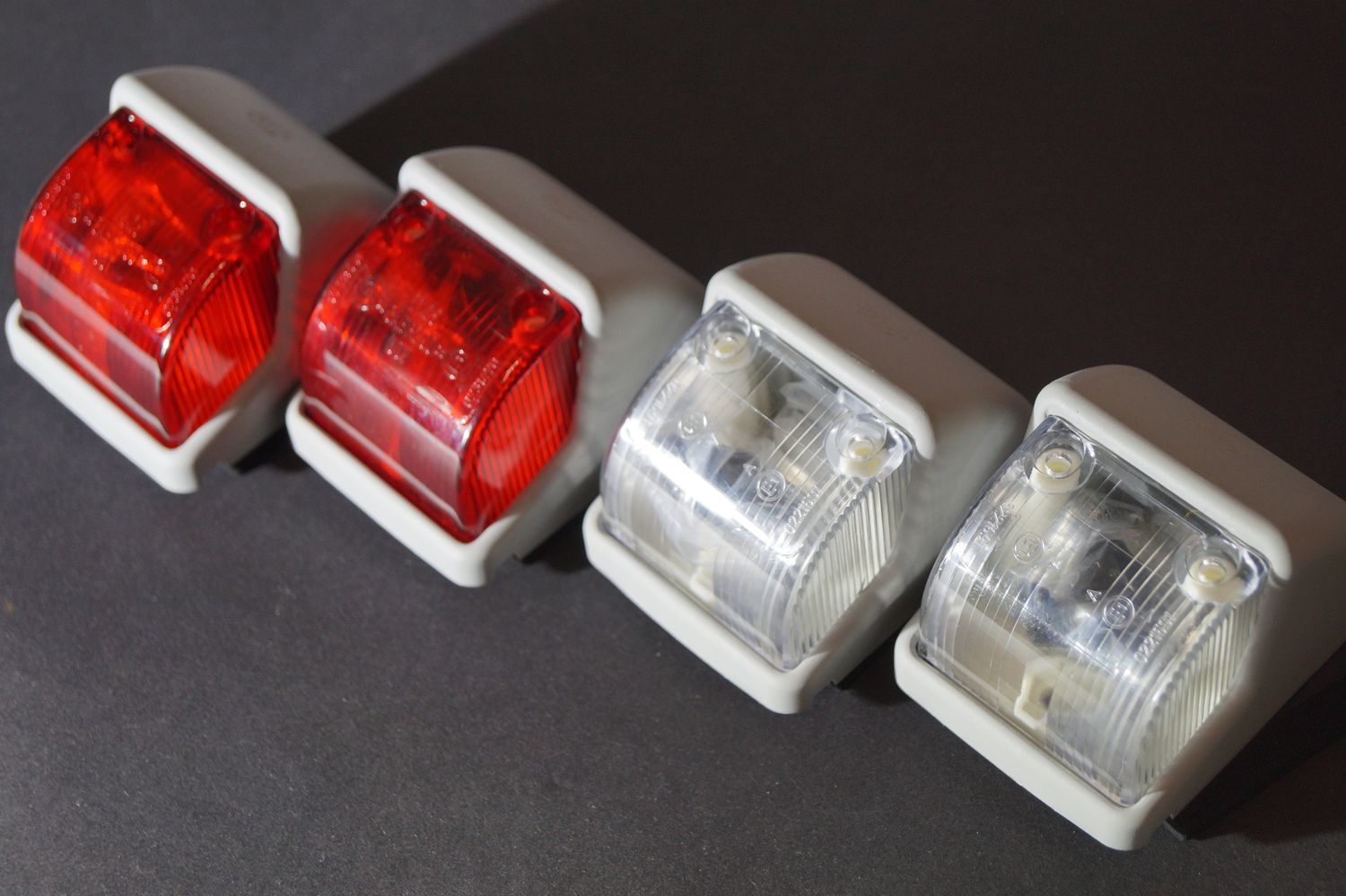 #080 4x Hella Top-Light, Clear &amp; Red, modern, SET