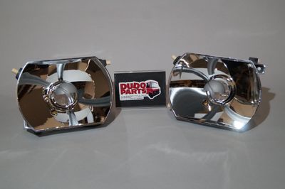 #047 Headlight Mirror / reflector for Metal Head light, H4, SET