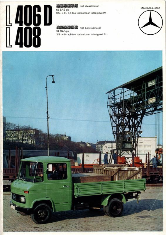 Sales Brochure 'Mercedes-Benz L406D-L408' (Dutch)