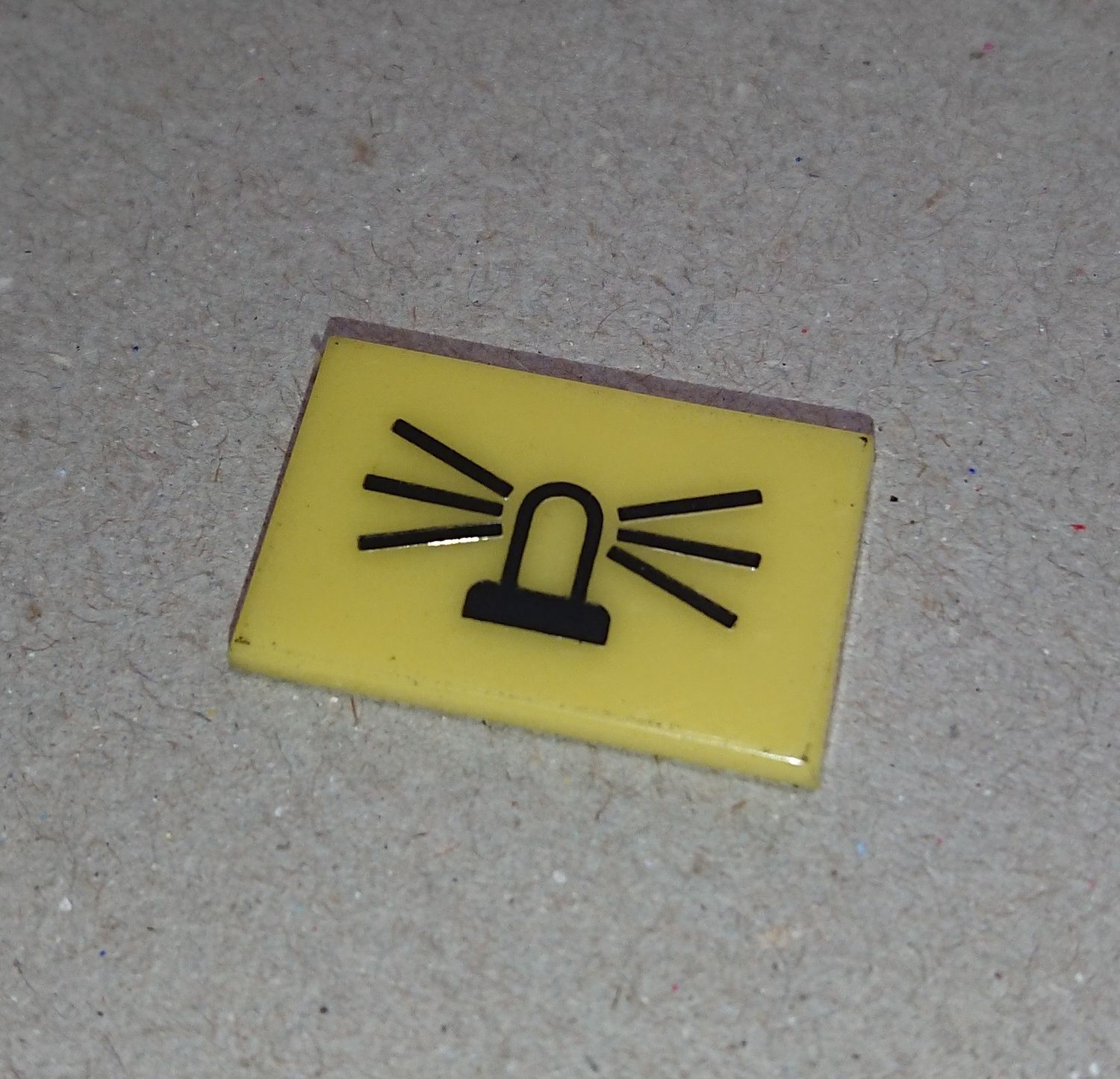 #065 Original Yellow Revolving Beam Signal Lamp Symbol Glass for Dashboard