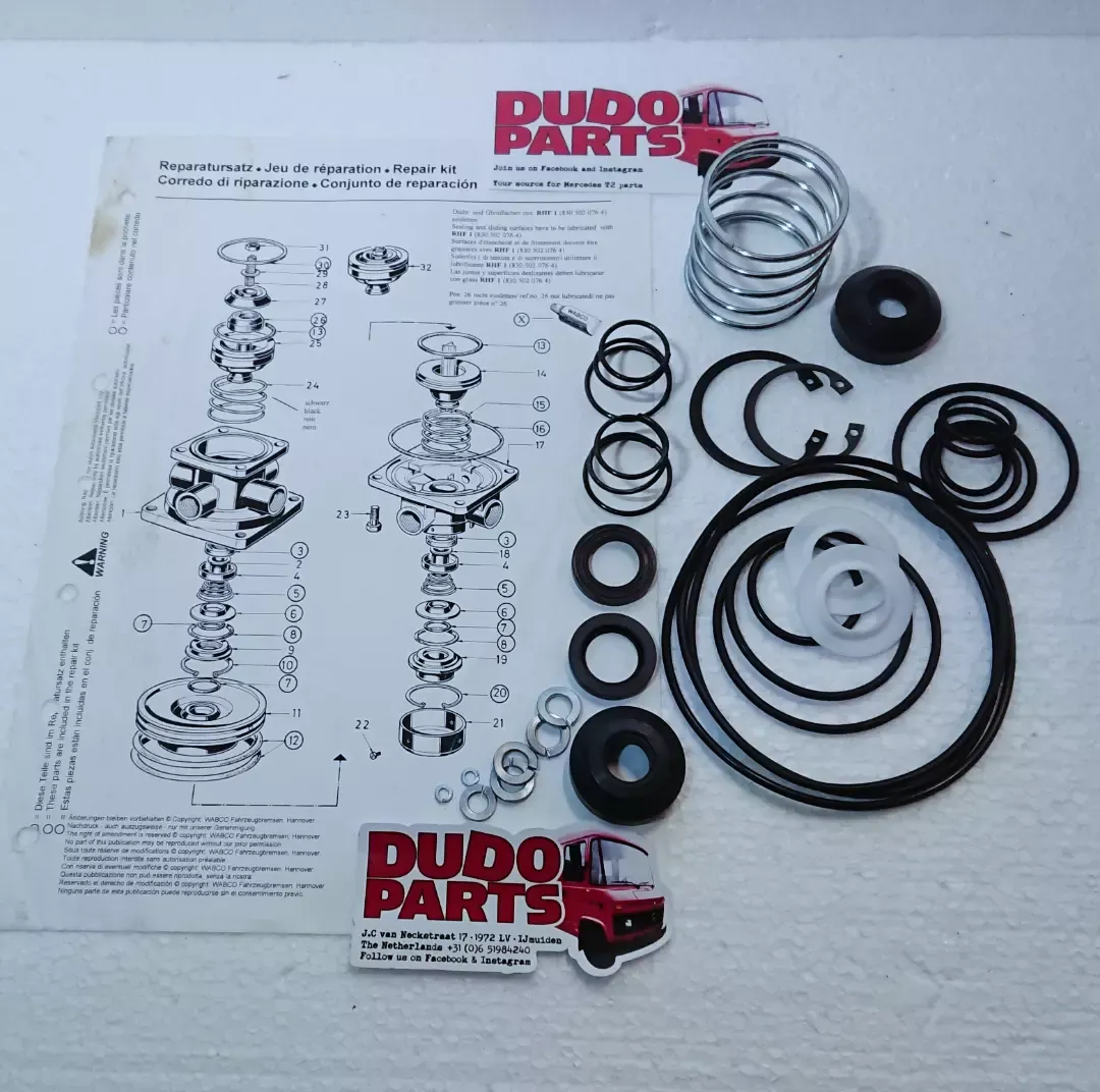 #209 Foot Brake Valve Repair kit for larger type Wabco air assist brake system