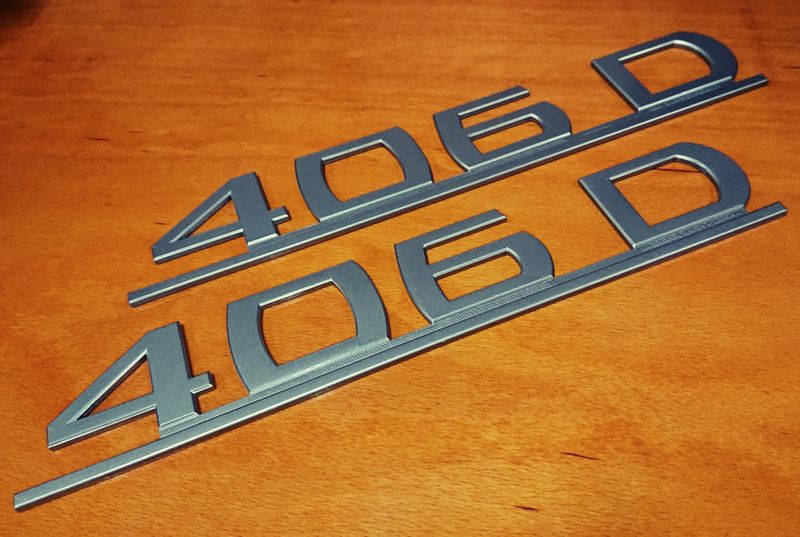 #005 Mercedes 406D Type Designation Emblem SET