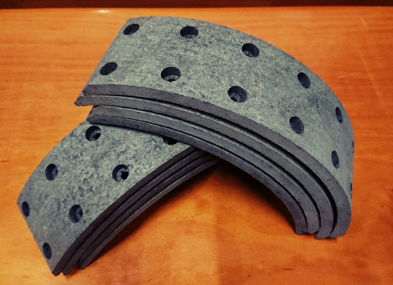 #035 Complete set (4 drums / 1 vehicle) Brake pad / brakeliner for brakeshoe, 10mm x 70mm