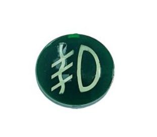 #069 Front Fog Light Warning lens insert for Square type dashboard Switch.