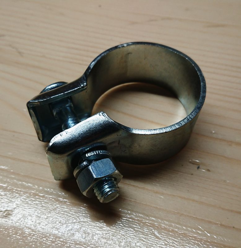 #023 Clamp for connecting exhaust muffler to exhaust pipes. Aftermarket