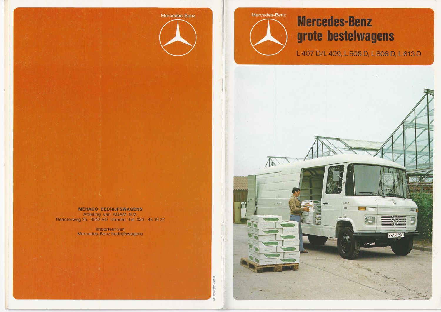 Sales Brochure 'Mercedes-Benz grote bestelwagens 407/409/508/608/613' (Dutch)