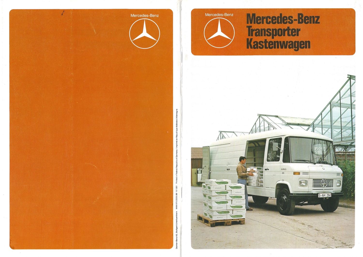 Sales Brochure 'Mercedes-Benz Transporter Kastenwagen' (German)
