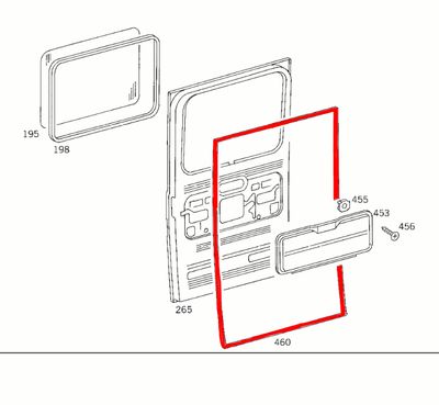 #460 Aftermarket Door Seal for side door, HIGH