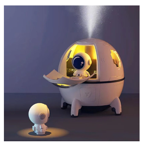 Space Capsule Air Humidifier USB Ultrasonic Cool Mist Aromatherapy Water Diffuser with Led Light Astronaut