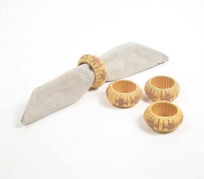 Statement Iron & Cane Round Napkin Rings (Set of 4)