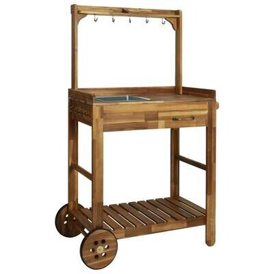 Acacia Wood Garden and Kitchen Trolley