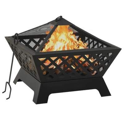 Diamond House Top Fire Pit with Poker