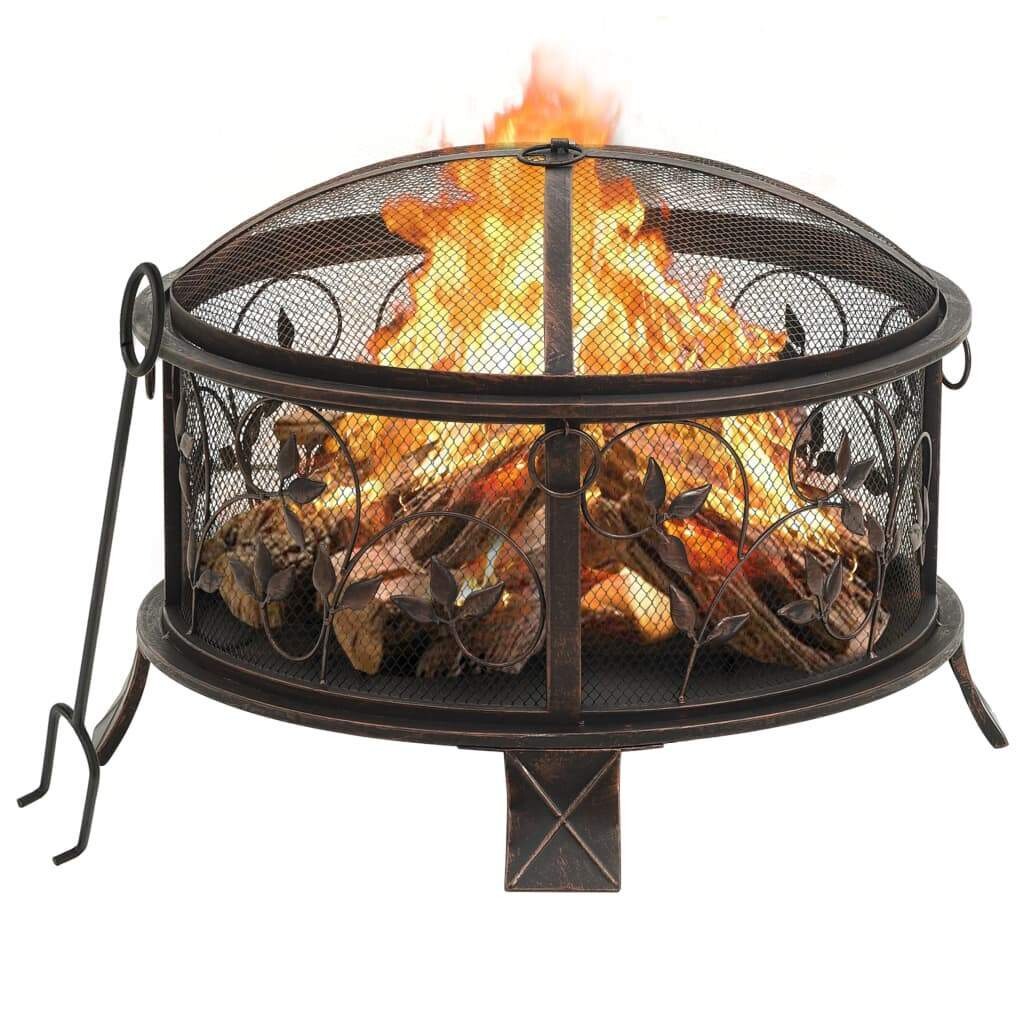 The Leaflet Rustic Fire Pit with Poker