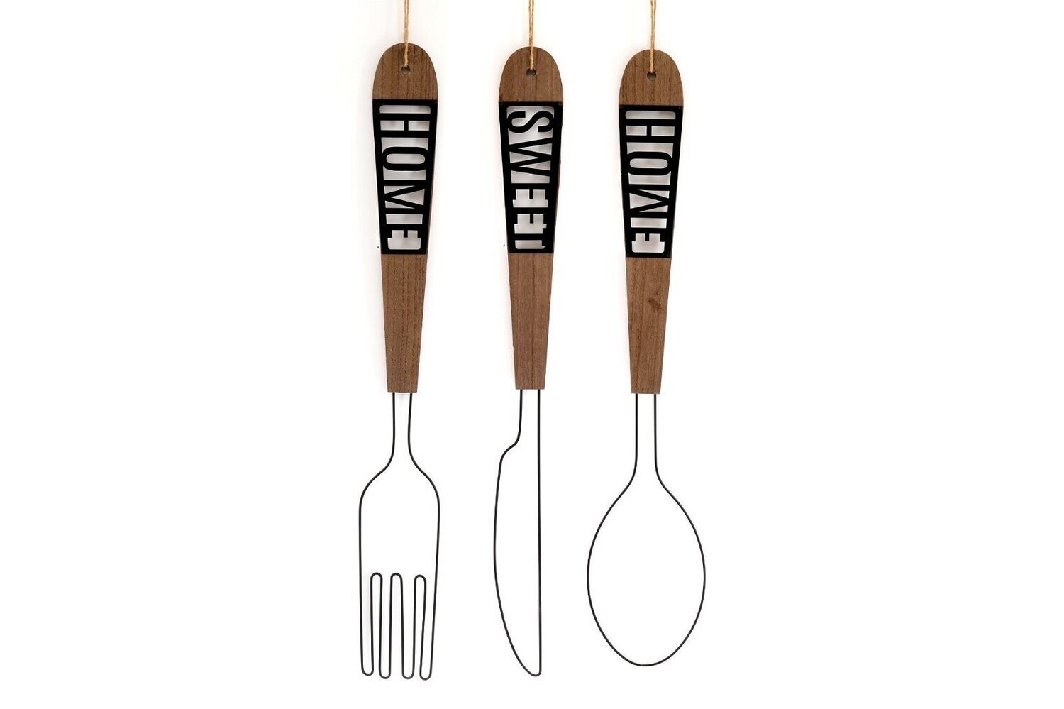 Home Sweet Home Cutlery Wall Hanging Decoration (Set of 3)