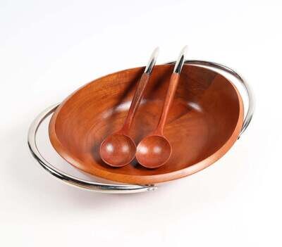 Light Mango Wood Bowl & Spoons Set